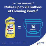 LYSOL® Brand Power Clean Concentrated Multi-Surface Cleaner, Lemon and Sunflower Essence, 28 oz Pour Bottle (RAC82513EA) Each