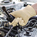 GloveWorks® by AMMEX® Extra Thick Latex Disposable Gloves, Powder-Free, Small, 6 mil Thick, 9.5" Long, Ivory, 100/Box, 10 Boxes/Carton (AXCILHD42100) Case of 1000