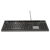 Adesso CyberTouch Desktop Keyboard with Touchpad, Black (ADEAKB445UB) Each