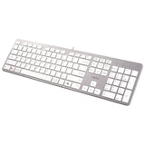 Adesso AKB-730UW Keyboard, Silver/White (ADEAKB730UW) Each