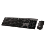 Adesso WKB-7300 Wireless Keyboard and Mouse, 2.4 GHz Frequency/30 ft Wireless Range, Gray/Black (ADEWKB7300) Each