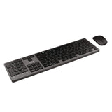 Adesso WKB-7300 Wireless Keyboard and Mouse, 2.4 GHz Frequency/30 ft Wireless Range, Gray/Black (ADEWKB7300) Each