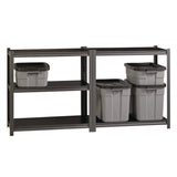 Alera® Steel Shelving Unit with Laminate Shelves, Five-Shelf, 36w x 18d x 72h, Steel, Black/Gun Metal Gray (ALESU721836L) Each