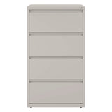 Alera® Lateral File, 4 Legal/Letter-Size File Drawers, Light Gray, 30" x 18.62" x 52.5" (ALEHLF3054LG) Each