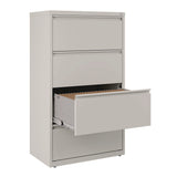 Alera® Lateral File, 4 Legal/Letter-Size File Drawers, Light Gray, 30" x 18.62" x 52.5" (ALEHLF3054LG) Each