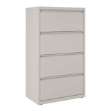 Alera® Lateral File, 4 Legal/Letter-Size File Drawers, Light Gray, 30" x 18.62" x 52.5" (ALEHLF3054LG) Each