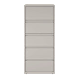 Alera® Lateral File, 5 Legal/Letter-Size File Drawers, Light Gray, 30" x 18.62" x 67.62" (ALEHLF3067LG) Each
