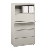 Alera® Lateral File, 5 Legal/Letter-Size File Drawers, Light Gray, 30" x 18.62" x 67.62" (ALEHLF3067LG) Each