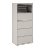 Alera® Lateral File, 5 Legal/Letter-Size File Drawers, Light Gray, 30" x 18.62" x 67.62" (ALEHLF3067LG) Each