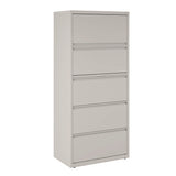 Alera® Lateral File, 5 Legal/Letter-Size File Drawers, Light Gray, 30" x 18.62" x 67.62" (ALEHLF3067LG) Each