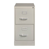 Alera® Two-Drawer Economy Vertical File, 2 Letter-Size File Drawers, Light Gray, 15" x 25" x 28.38" (ALEHVF1529LG) Each