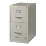 Alera® Two-Drawer Economy Vertical File, 2 Letter-Size File Drawers, Light Gray, 15" x 25" x 28.38" (ALEHVF1529LG) Each