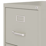 Alera® Two-Drawer Economy Vertical File, 2 Letter-Size File Drawers, Light Gray, 15" x 25" x 28.38" (ALEHVF1529LG) Each