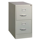 Alera® Two-Drawer Economy Vertical File, 2 Letter-Size File Drawers, Light Gray, 15" x 25" x 28.38" (ALEHVF1529LG) Each