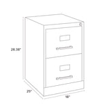 Alera® Two-Drawer Economy Vertical File, 2 Legal-Size File Drawers, Light Gray, 15" x 25" x 28.38" (ALEHVF1929LG) Each