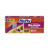 Hefty® Slider Stand and Fill Food Storage Bags, Gallon, 10.56" x 11", Clear, 30 Bags/Box, 9 Boxes/Carton (RFPR88071CT) Case of 270