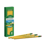 Dixon Ticonderoga Beginners Woodcase Pencil with Eraser and Microban, HB (#2), Black Lead, Yellow Barrel, 12/Pack (DIX133080002) Pack of 12