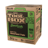 TOOLBOX® DuraSoak Universal Sorbents Medium Duty Pad, 0.26 gal, 15 x 19, 100/Carton (SLR23200) Case of 100