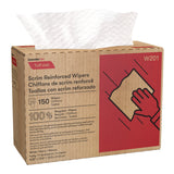 Cascades PRO Tuff-Job Scrim Reinforced Wipers, 4-Ply, 9.25 x 12.5, White, 150/Box, 10 Boxes/Carton (CSDW201) Case of 10