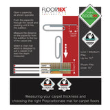 Floortex® Cleartex Unomat Anti-Slip Polycarbonate Chair Mat for Flat Pile Carpeted and Hard Floors, Rectangular, 35" x 47", Clear (FLRNRCMFLPD0003) Each