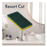 Americo® Resort Cut Scrub Sponge, Medium Duty, 6.25 x 3.18, Green/Yellow, 40/Carton (AM7551013) Case of 40