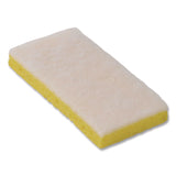 Americo® Resort Cut Scrub Sponge, Light Duty, 6.25 x 3.18, White/Yellow, 40/Carton (AM7551026) Case of 40