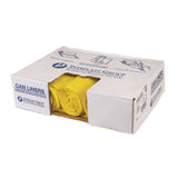 Inteplast Group Low-Density Commercial Can Liners, Infectious Waste Biohazard, 30 gal, 1.15 mil, 30" x 43", Yellow, 25 Bags/Roll, 6 Rolls/CT (IBSBR3043SPY) Case of 150