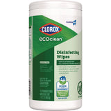 Clorox® EcoClean Disinfecting Wipes, 1-Ply, 8 x 7, Unscented, White, 6/Carton (CLO60605CT) Case of 6