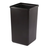 Alpine Industries 29 Gallon Trash/Recycling Cans, Steel, Blue Mixed Recycling Can with Square Lid, Black Trash Can with Square Lid (ALH4450BLKKIT2) Each