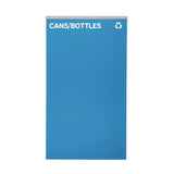 Alpine Industries 29 Gallon Trash/Recycling Cans, Steel, Blue Cans/Bottles Recycling Can w/Mixed Lid, Green Compost and Black Trash w/Sq Lid (ALH4450BLKKIT20) Each