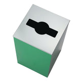 Alpine Industries 29 Gallon Trash/Recycling Cans, Steel, Green Can with Mixed Lid (ALH4450KITGRNM) Each