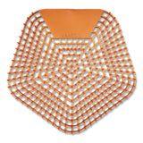 Boardwalk® Anti-Splash Urinal Screen, Mango Mist Scent, Orange, 0.11 oz, 10/Box (BWK1006) Case of 10