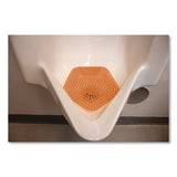 Boardwalk® Anti-Splash Urinal Screen, Mango Mist Scent, Orange, 0.11 oz, 10/Box (BWK1006) Case of 10