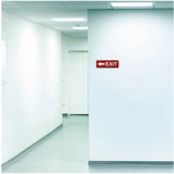Excello Global Products® Emergency Exit Indoor/Outdoor Wall Sign, 9 x 3, Red Face, White Graphics, 2/Pack (EXOEGPHD0257S) Pack of 2