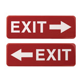 Excello Global Products® Emergency Exit Indoor/Outdoor Wall Sign, 9 x 3, Red Face, White Graphics, 2/Pack (EXOEGPHD0257S) Pack of 2