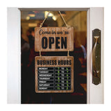 Excello Global Products® Business Hours Outdoor Sign, 9.75 x 22.5, Brown Face, Black/White Lettering, Chalkboard (EXOEGPHD0310S) Each