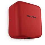 Alpine Industries Hemlock Commercial Automatic 120V Hand Dryer, 6.68 x 11.41 x 12.31, Stainless Steel, Red (ALHALP40010RED) Each