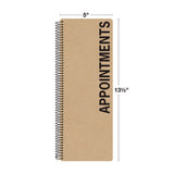 Global Printed Products Daily Appointment Book, 13.5 x 5, Brown Cover, Undated, 2/Pack (GPUSPLS0083) Each