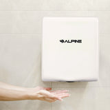 Alpine Industries Willow Commercial 120V Automatic Hand Dryer, 3.93 x 11.25 x 12.63, Stainless Steel, White (ALHALP40510WHI) Each