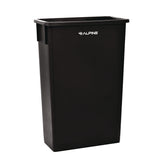 Alpine Industries Slim 23 Gallon Indoor Trash Can, Plastic, Black (ALHALP477BLK) Each