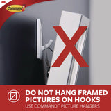 Command™ X-Large Utility Hooks, Plastic, White, 10 lb Capacity, 2 Hooks and 6 Strips/Pack (MMM170102ES) Each