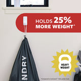 Command™ X-Large Utility Hooks, Plastic, White, 10 lb Capacity, 2 Hooks and 6 Strips/Pack (MMM170102ES) Each