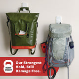 Command™ X-large Utility Hooks, Plastic, White, 15 lb Capacity, 2 Hooks and 8 Strips/Pack (MMM170112ES) Pack of 2