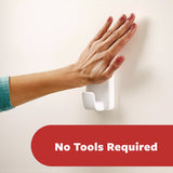 Command™ X-large Utility Hooks, Plastic, White, 15 lb Capacity, 2 Hooks and 8 Strips/Pack (MMM170112ES) Pack of 2