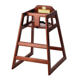 Alpine Industries Wooden Stackable High Chair, Supports Up to 50 lb, 29.02" h, Mahogany (ALHALP41201MA) Each