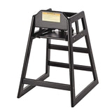 Alpine Industries Wooden Stackable High Chair, Supports Up to 50 lbs, 29.02" h, Espresso, 2/Pack (ALHALP41202ESP) Each