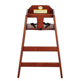 Alpine Industries Wooden Stackable High Chair, Supports up to 50 lbs, 29.02" h, Mahogany, 2/Pack (ALHALP41202MA) Each