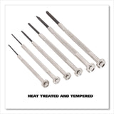 Great Neck® Precision Screwdriver Set, Six-Piece, Phillips/Slotted, Assorted Lengths, Polished Steel Handles (GNSGP6C) Each