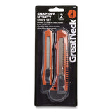 Great Neck® Snap-Off Utility Knife Set, 9 mm Knife, 18 mm Knife, Orange/Black (GNS2SBK) Each