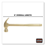 Great Neck® 5-in-1 Carpenter's Hammer with Nesting Handle Containing Four Screwdrivers, 6.5" Long Gold Handle (GNS19006) Each